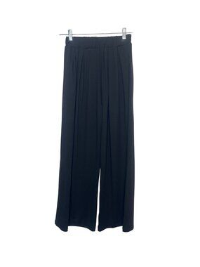 UEU All Back To Basic Wide Leg Pleated Athletic Pants Small Black New Activewear